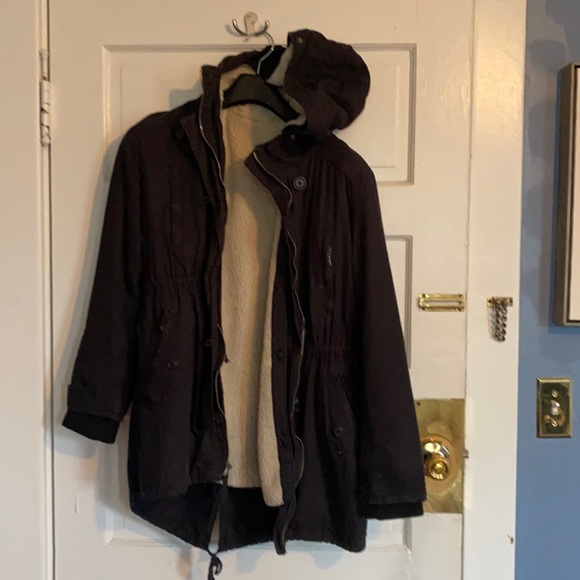Gap black coat with removable inner lining! - Picture 1 of 6